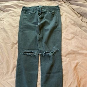 Mother Denim ankle frayed jeans